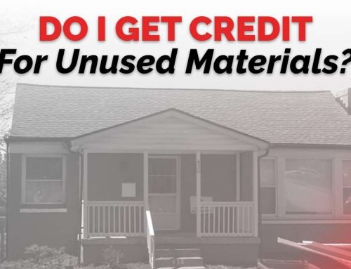 Do I Get Credit for Unused Materials?